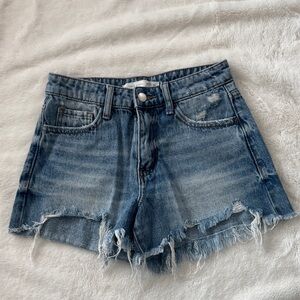 Altar'd State Distressed Blue Denim Cutoff Shorts